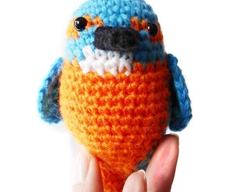 Kingfisher Amigurumi Pattern - Bird Crochet Pattern - PDF