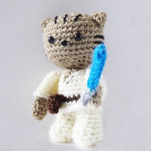 Jedi Cat Amigurumi Pattern Jedi Cat Crochet Doll Pattern image 2