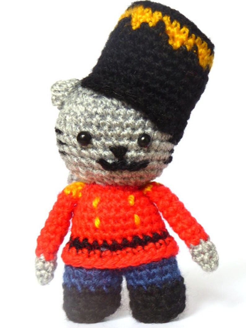 Nutcracker Cat Crochet Pattern Christmas Crochet Amigurumi Cat Pattern image 3
