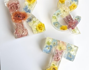 Flower Preservation- Alphabet, Resin Pieces
