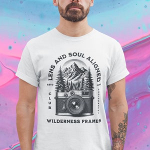 Camping shirt, Vintage vibes photography shirt, photography classic retro design tee, camping comfortable fit shirt, for outdoors lovers