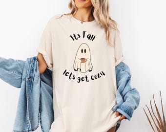 Koszulka Comfort Colors Ghost: Przytulna jesienna koszulka na Halloween