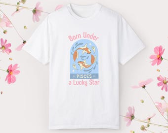 Comfort Colors Pisces T-Shirt: Vintage Astrology Gift