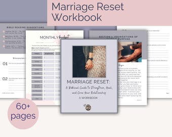 Christian Marriage Workbook for Couples, Marriage Reset Guide, Faith Based Relationship Help, Connection Workbook, Biblical Marriage Study