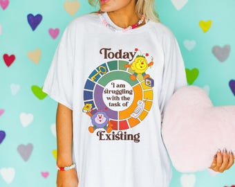 Today Im struggling with the task of existing shirt, mental health shirt, dark humor shirt, therapy shirt, anxiety