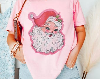 Retro Santa Claus Shirt, Vintage Santa Tee, Santa Claus Shirt, Classic Christmas, Christmas Shirt for Women, Christmas Gift, Holiday Party
