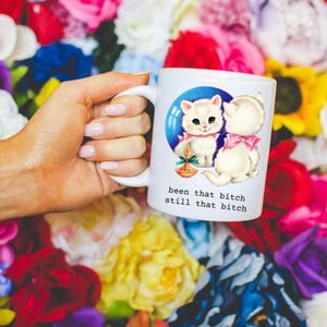 Been that bitch still that bitch, grappige koffiekop voor kattenliefhebbers, leuk kattenliefhebbercadeau, speelse keramische mok, verjaardagscadeau voor vrienden