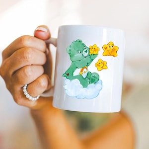 Tazza "Orsetto del Cuore", Tazza con cartoni animati anni '80, Tazza con cartoni animati vintage, Cartone animato retrò, Nostalgia, Nostalgico