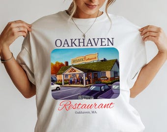 Oakhaven restaurant shirt, ghost of Oakhaven, hex girls shirt, vintage cartoon shirt, nostalgia, nostalgic