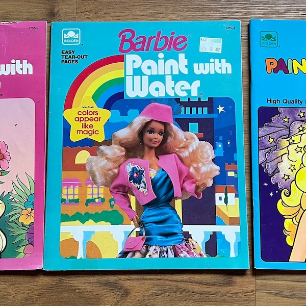 Vintage Barbie Golden Coloring Book, Lot of 3