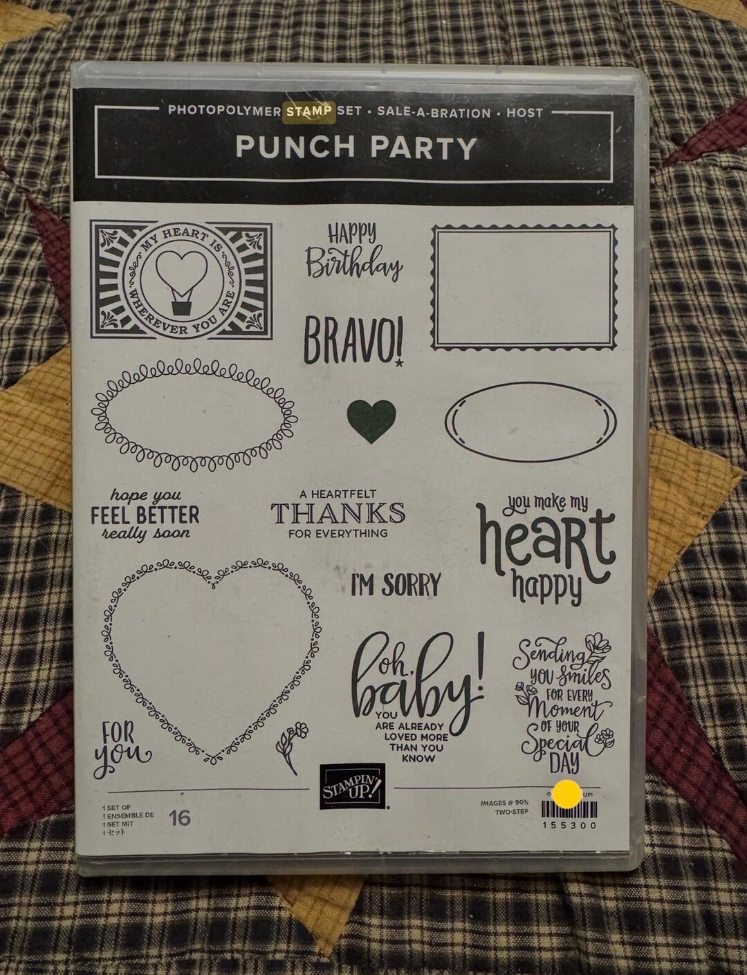 Stampin’ Up! Punch Party Rubber Stamp Set - Etsy