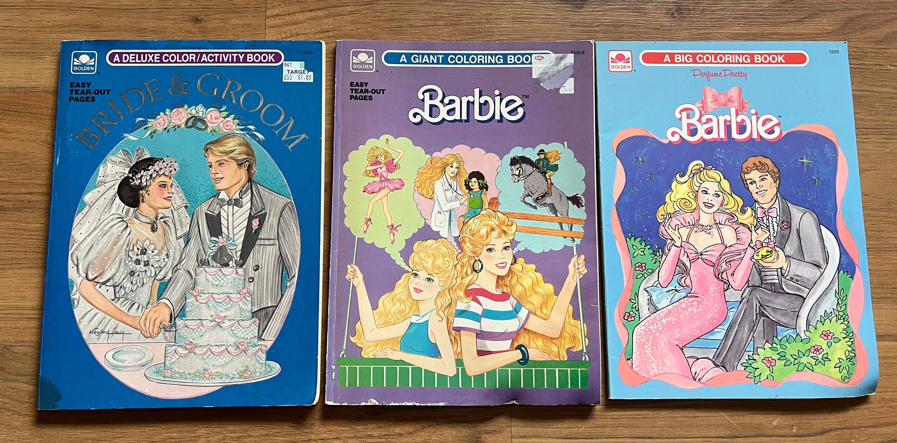 Barbie Color By Number Book Vintage 1962 Plus 1973 Paper Doll Book