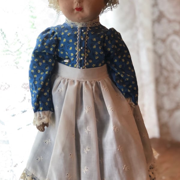 Antique Composite Doll Prairie Girl Doll