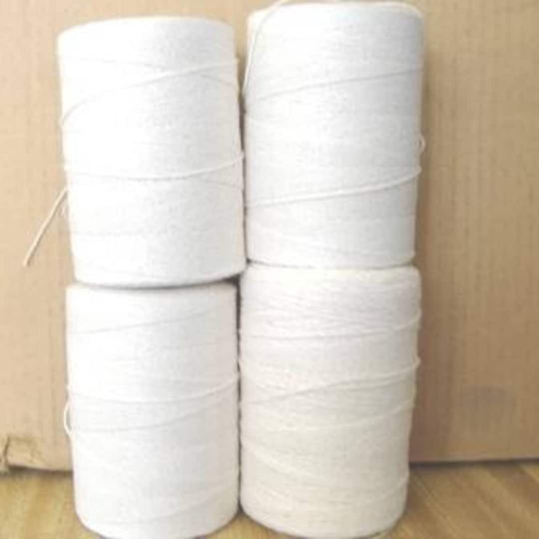 4 Tubes of 8/4 Natural Cotton Polyester Rug Weaving Warp 8 Ounces Each ...