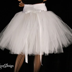 White Victorian bridal Tulle skirt adult tutu knee length petticoat skirt Romance style dance wedding bridal shower ballet bachelorette