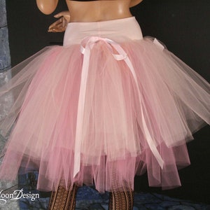 Peach Victorian Midi tulle skirt two tier knee length Adult tutu - Sizes XS - Plus size - ballet dance wear costume bridal bachelorette
