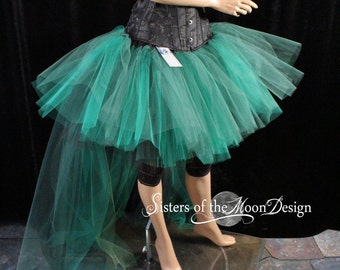 Poision Ivy Adult tutu hi low layered skirt bustle trail cosplay costume Halloween bridal wedding  - You choose Size - Sisters of the Moon