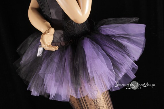 Black and purple tutu skirt hot sale