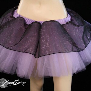 Sparkle Lavender black Tutu skirt dance costume roller derby pastel goth cyber gothic halloween run club rave Adult Size XS Plus SOTMD image 2