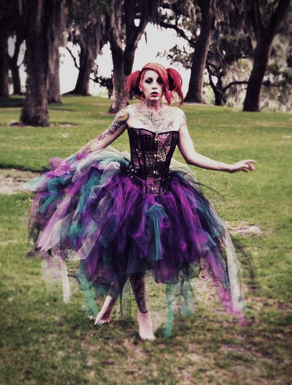 Black and purple tutu skirt hotsell