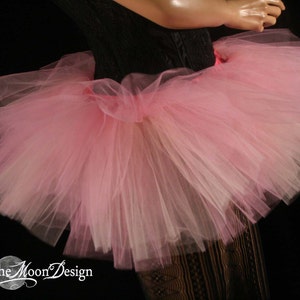 Peach Pink Adult tutu tulle mini skirt three layer Sizes XS - Plus Size - dance roller derby costume bachelorette party rave wear club run