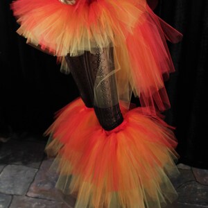 Fire Raver set Adult tutu skirt with tulle boot covers Sizes XS Plus rave dance club party leg warmers neon retro fairy costume halloween image 3