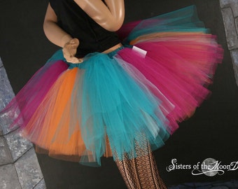 Tropical Paradise tutu skirt Extra puffy adult costume halloween dance roller derby 80s --  You Choose Size -- Sisters of the Moon