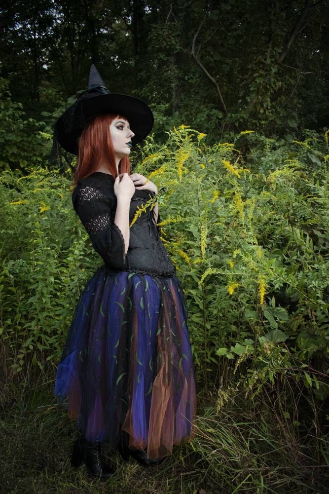 Witch Moon Tulle tutu skirt Tea calf length Petticoat | Etsy