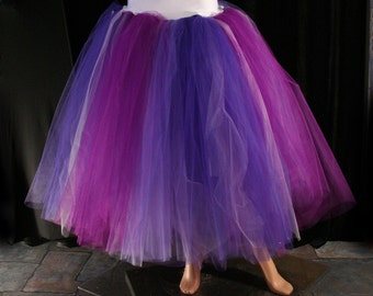 Purple Desire Tulle tutu skirt Floor length petticoat bridesmaid wedding bridal off beat bride costume -You Choose Size- Sisters of the Moon