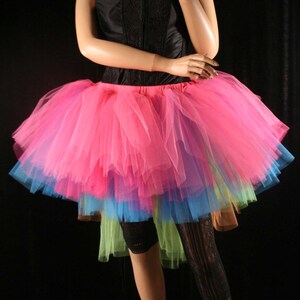 Tutu Underskirt Adult Multi Coloured Neon Layered