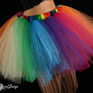Rainbow Tutu short Tulle skirt Adult tutu pride carnival costume party Run race tutu roller derby cosplay clown You Choose Size SOTMD image 5