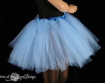 French Blue tutu tulle skirt adult petticoat dance costume roller derby race wedding bachelorette bridal party - You Choose Size - SOTMD