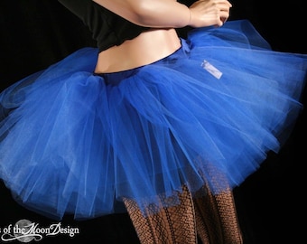 Royal Blue Adult tutu tulle skirt petticoat - All Sizes XS - Plus - For dance roller derby costume bachelorette party birthday halloween