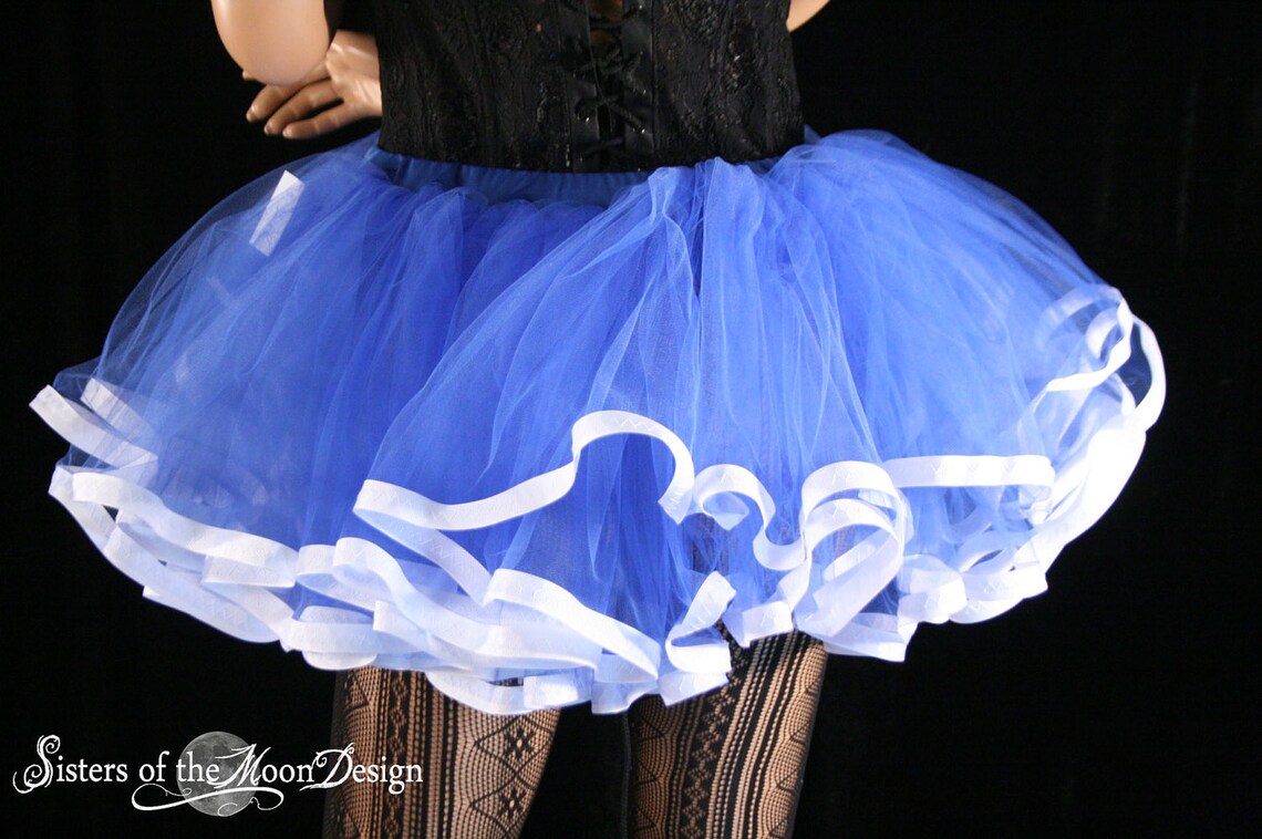 Tutu Underskirt Blue 4 Layers 30cm Long Adult Costume Accessory