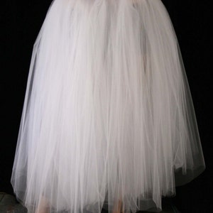 White Floor length Adult tutu tulle maxi skirt bridal petticoat Sizes XS Plus size formal dance wedding bride prom poofy ball gown image 4
