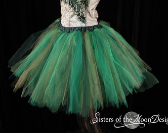 Forest Fairy Adult tutu tulle jupe streamer, vert pixie elf cosplay costume carnaval d’halloween -Vous choisissez la taille - Sisters of the Moon