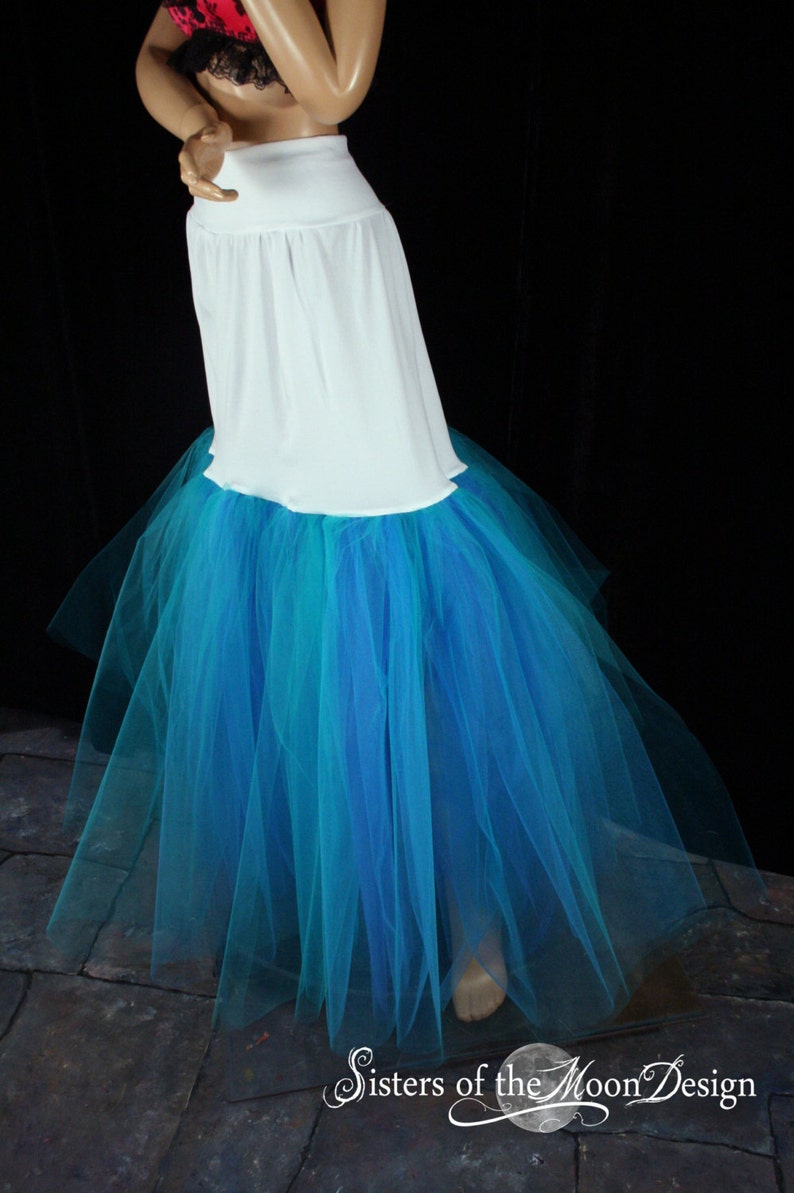 Mermaid blue Fishtail petticoat skirt wedding dress underskirt Etsy