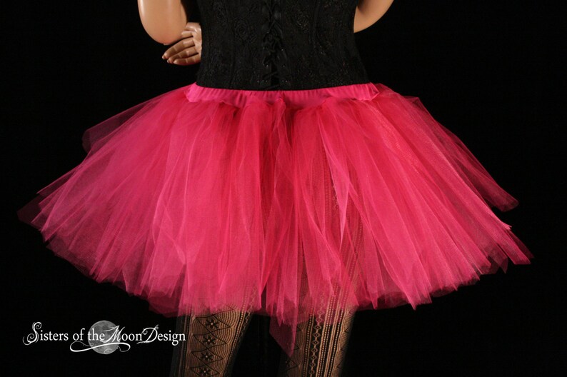 Shocking Pink Streamer tutu skirt adult run race costume Etsy