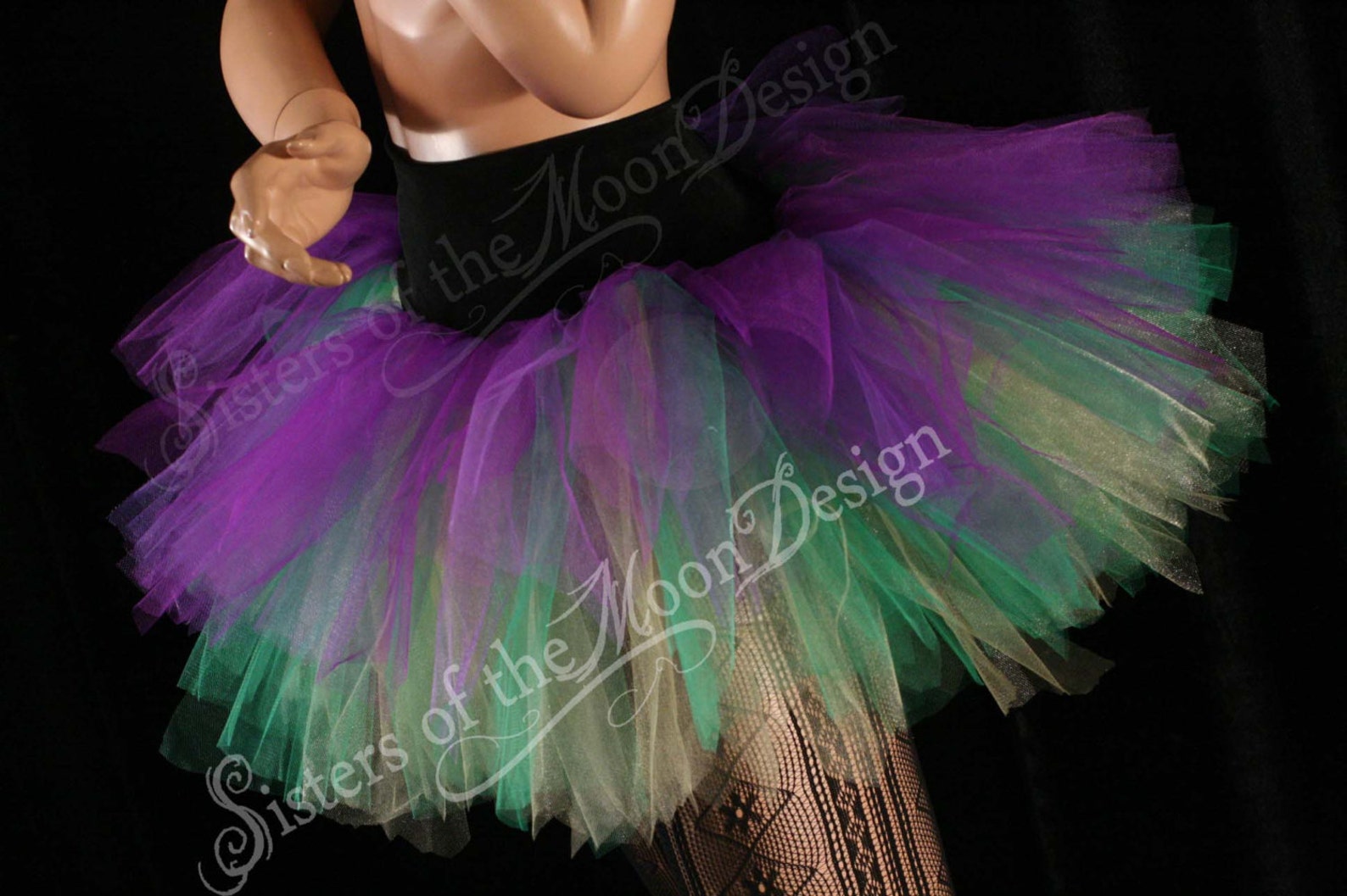 Mardi Gras Adult Tutu Skirt Short Tulle Streamer Three Layer Etsy