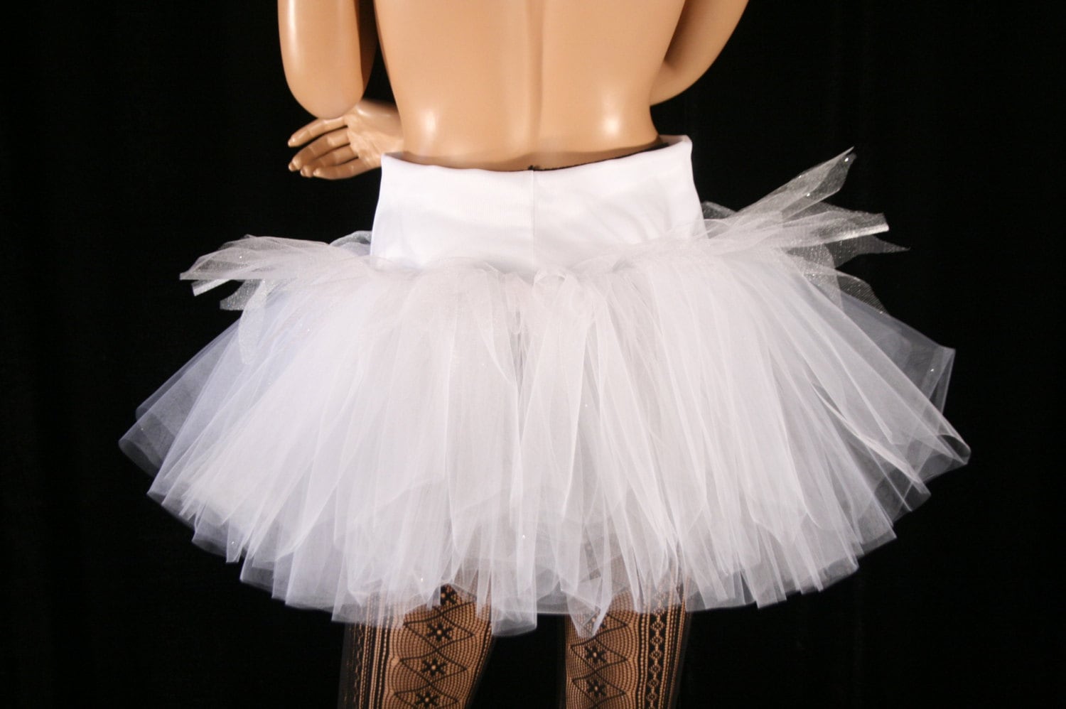 Large Tutu White Fairy Adult Tutu Tulle Skirt, Sizes XS- Plus Size - Three Layer ...