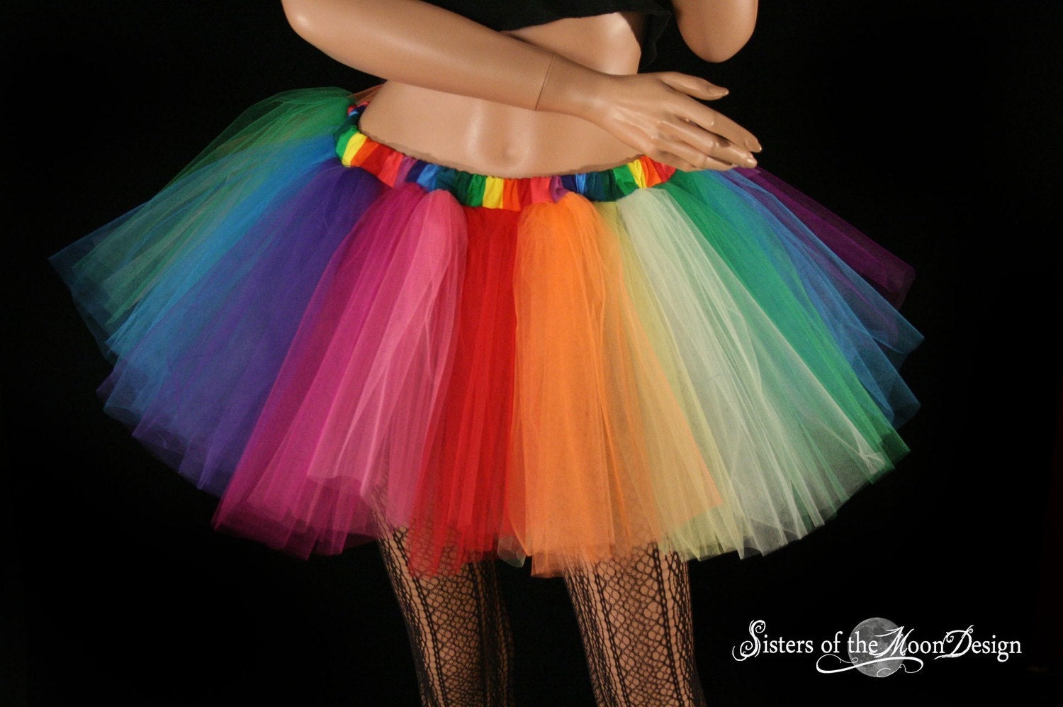 Rainbow Short Tulle Skirt Adult Tutu Pride -