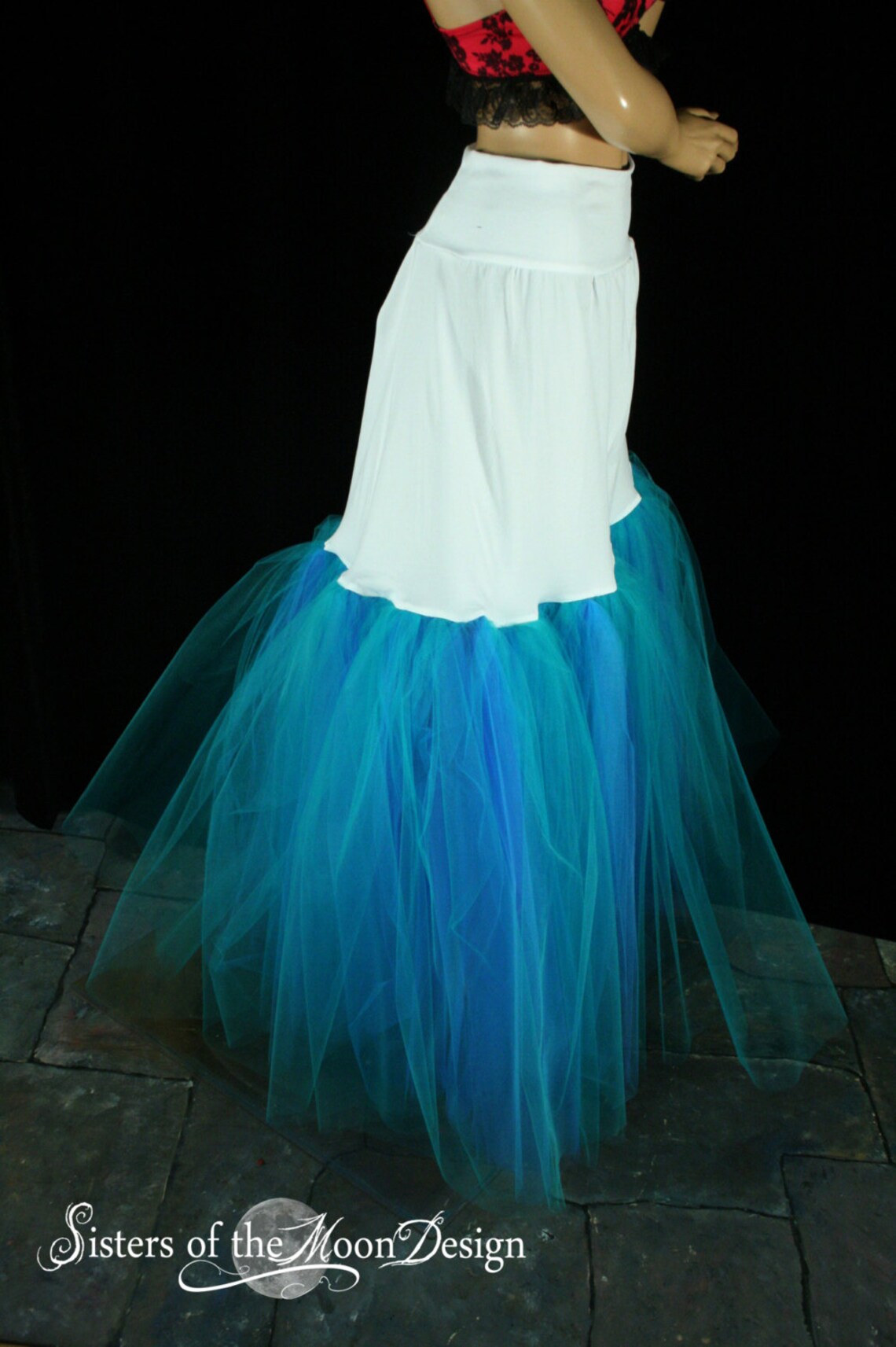 Mermaid blue Fishtail petticoat skirt wedding dress underskirt Etsy