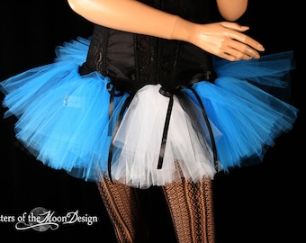 Dark Alice tutu Mini skirt Turquoise blue short style dance sexy cosplay costume roller derby - Adult Sizes XS - Plus - Sisters of the Moon