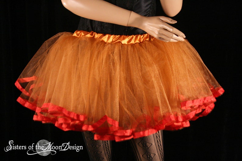 Custom color trimmed Adult Tutu tulle petticoat Sizes XS Plus Size Cosplay Halloween costume dance bridal team colors Sisters of the Moon image 4