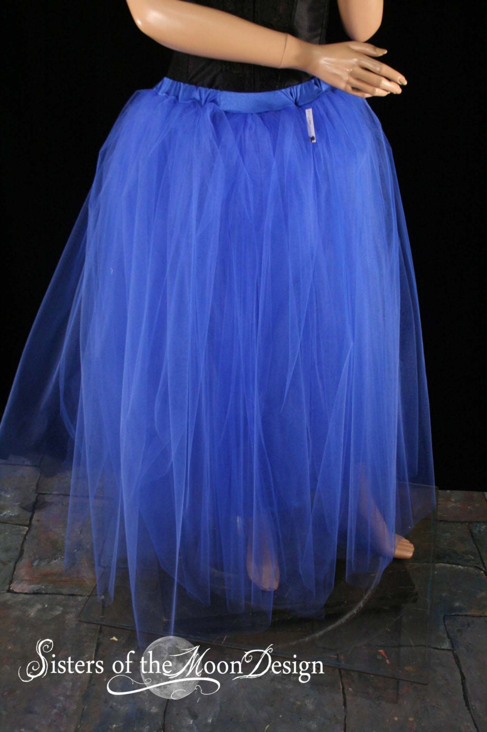 Large Tutu Royal Blue Maxi Tulle Skirt Adult Tutu Puffy Petticoat Two Layer Sizes ...