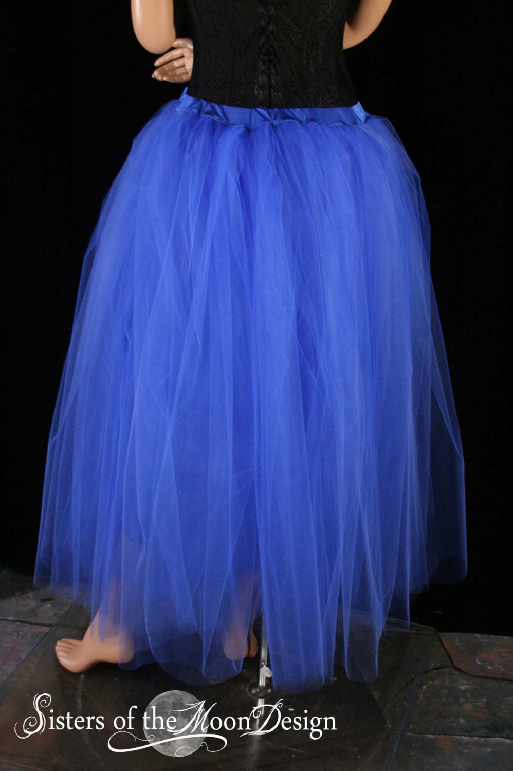 Large Tutu Royal Blue Maxi Tulle Skirt Adult Tutu Puffy Petticoat Two Layer Sizes ...