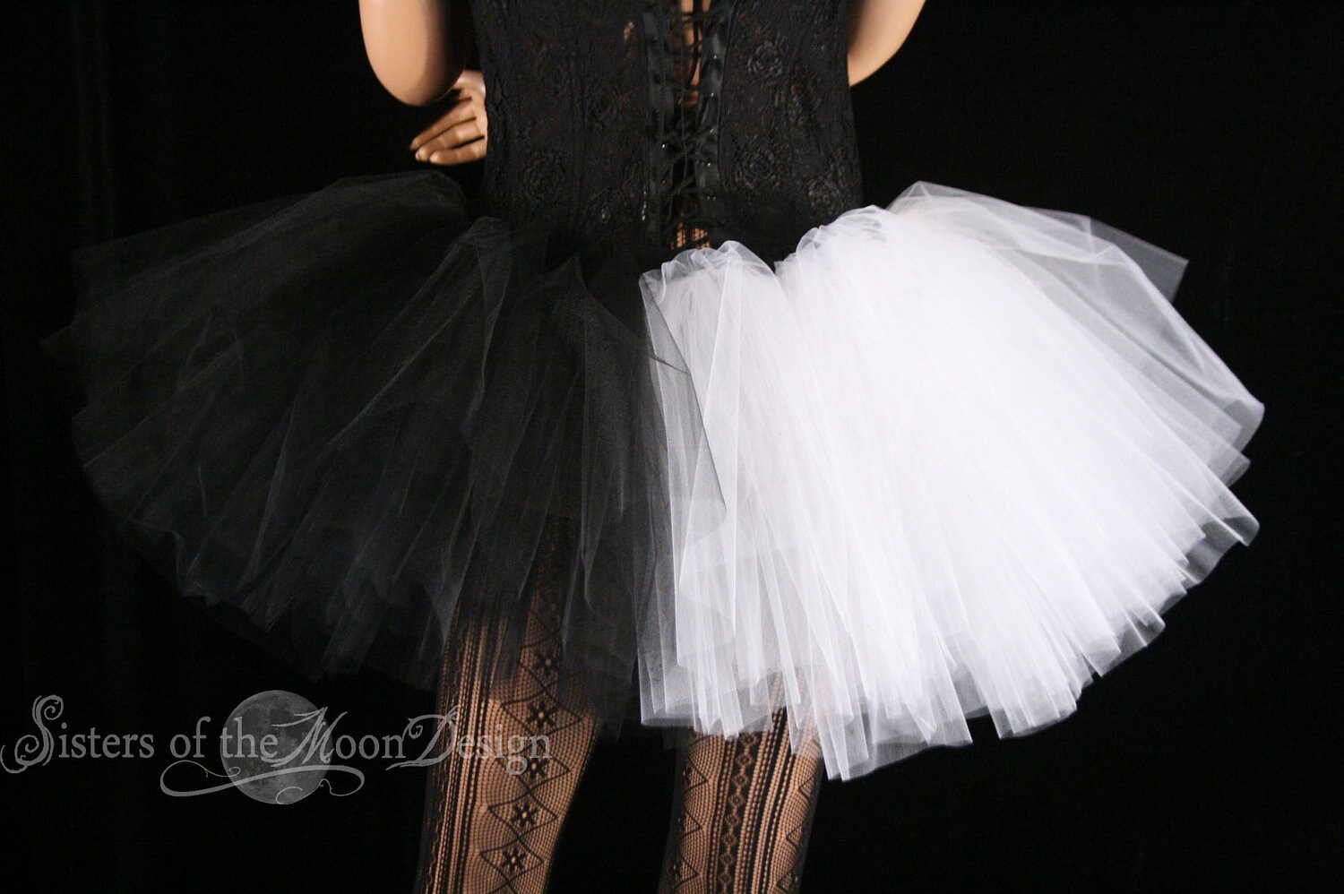 Lot De 2 Jupes Tutu Femme - 3 Couches De Tulle, Ceinture élastique, Longueur 40 Cm, Noir, Pour Fête, Halloween, Danse, Cosplay