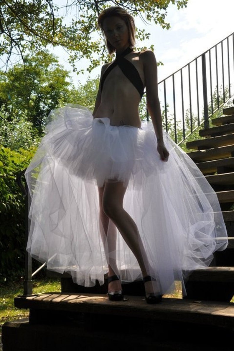 Bridal Hi low tutu skirt White Wedding Formal extra poofy | Etsy