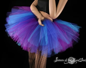 Butterfly adult tutu skirt purple blue tulle petticoat Sizes XS -Plus, princess party ballet dance costume fantasy halloween cosplay poofy