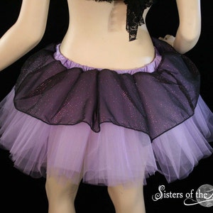 Sparkle Lavender black Tutu skirt dance costume roller derby pastel goth cyber gothic halloween run club rave Adult Size XS Plus SOTMD image 4